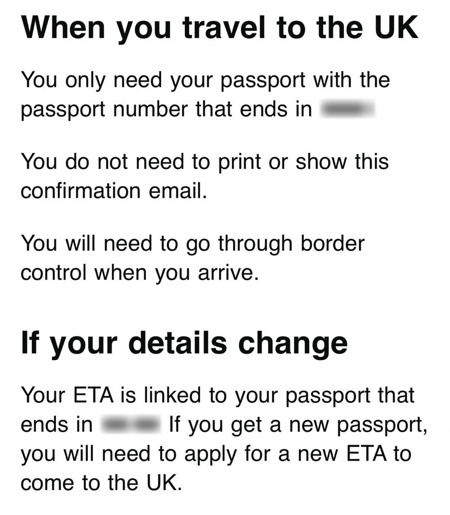 Aus der Genehmigungs-E-Mail: für die Reise genügt der Reisepass, ein Ausdruck ist nicht nötig